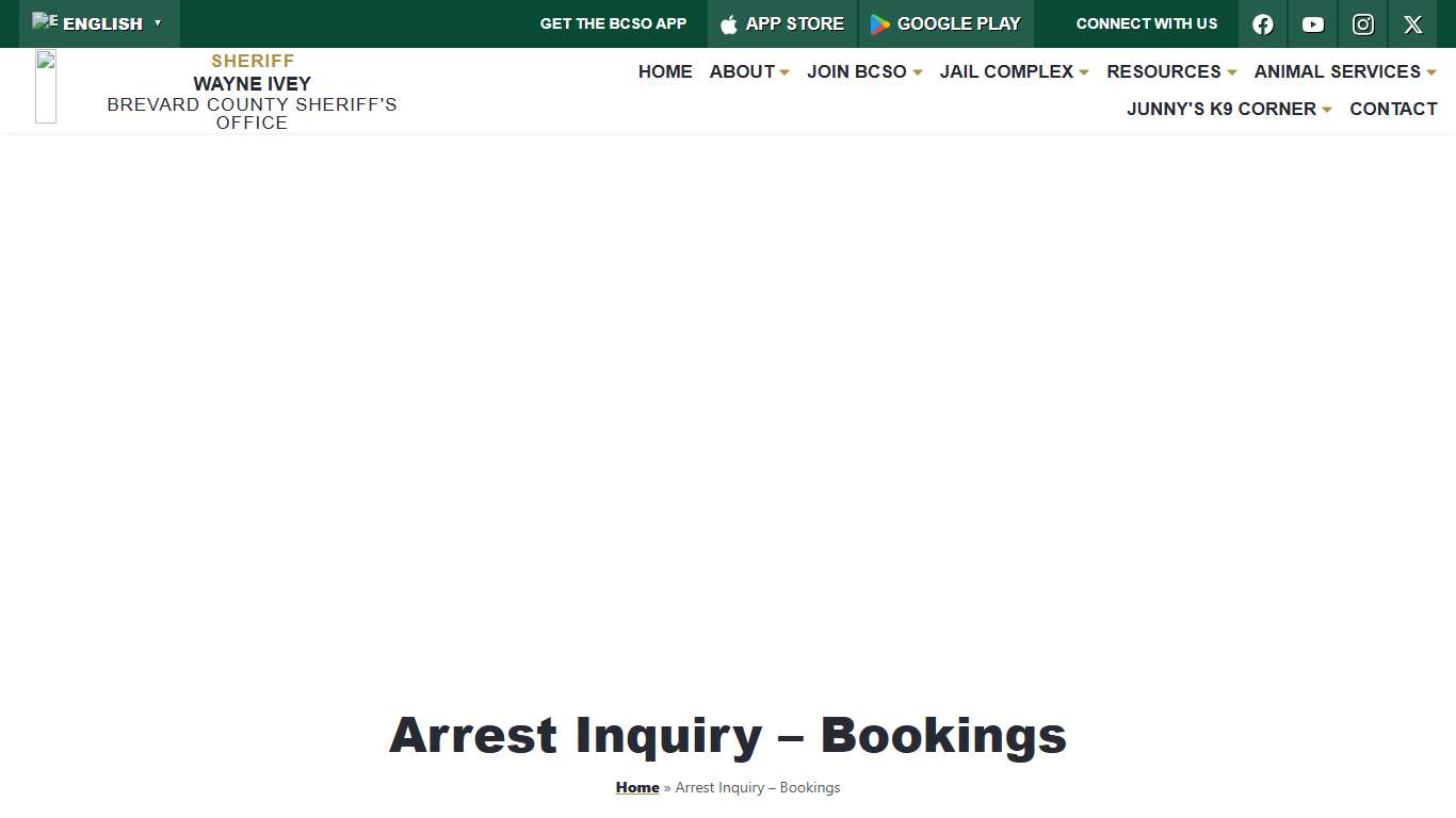 Arrest Inquiry – Bookings | BCSO